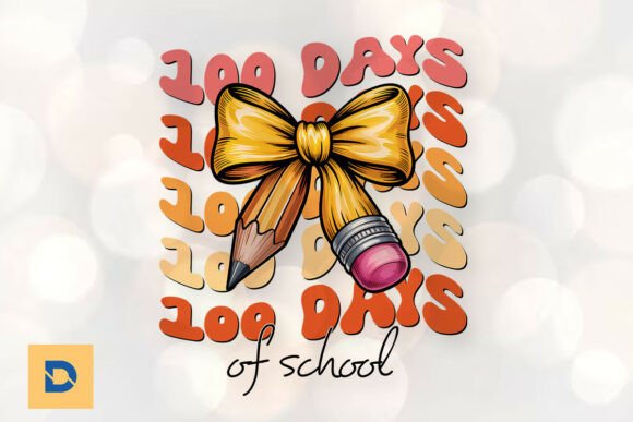 A Coquette Bow Design for 100 Days School Projects