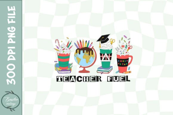 A Designer's Take on the Teacher Fuel Christmas Coffee PNG