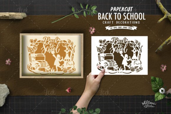 A Designer’s Take on School Scene Silhouette and Floral Frame