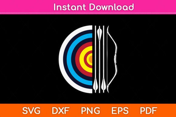 Archery Target Bow Hunting Vintage Svg