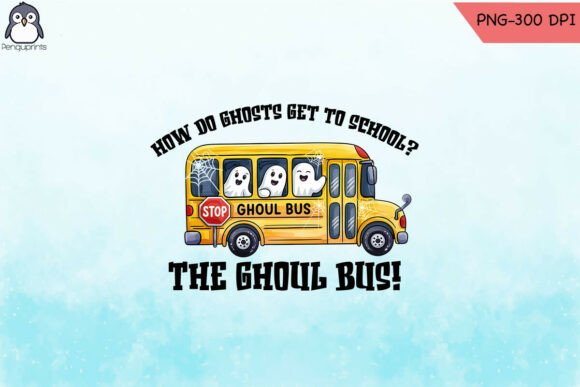 Halloween School Bus Driver PNG for Embroidery