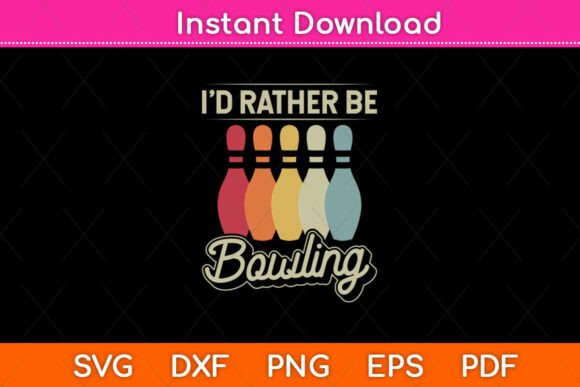 I'd Rather Be Bowling: A Vintage Design for Embroidery