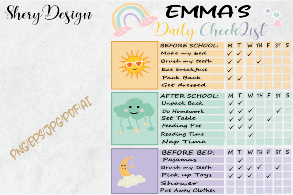 Kids Daily School Checklist: A Design Review for Embroiderers