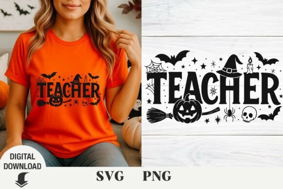 Spooky and Fun: Halloween Teacher Embroidery Design
